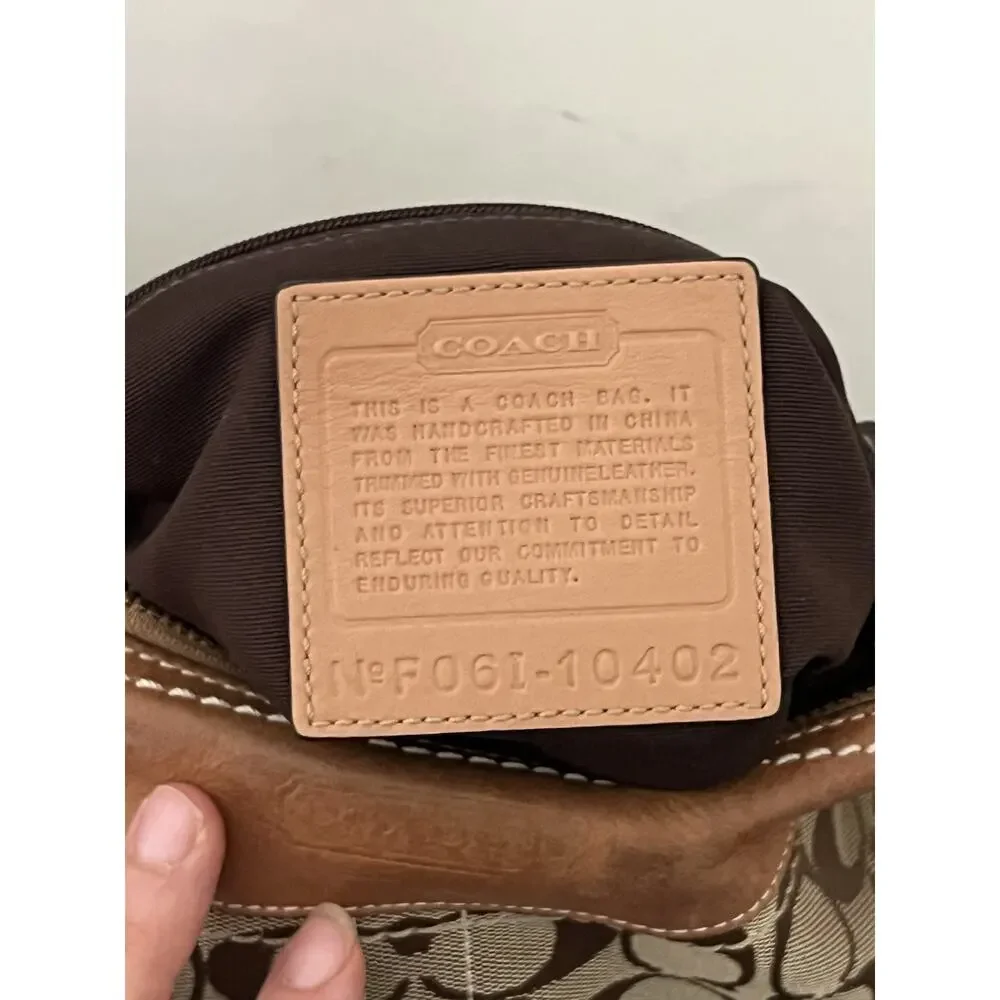 Coach Vintage Y2K F061-10402 Signature Jacquard Monogram Crossbody Bag